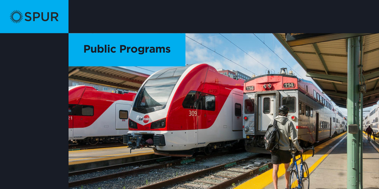 Image of train cars at Caltrain Station in San Francisco