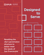 red report cover with a graphic of an org chart becoming more organized and rational